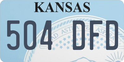 KS license plate 504DFD
