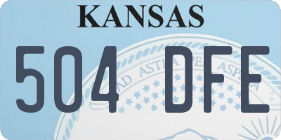 KS license plate 504DFE