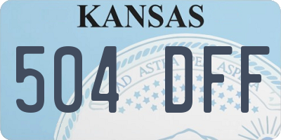 KS license plate 504DFF