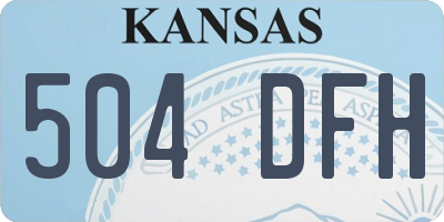 KS license plate 504DFH