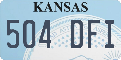 KS license plate 504DFI