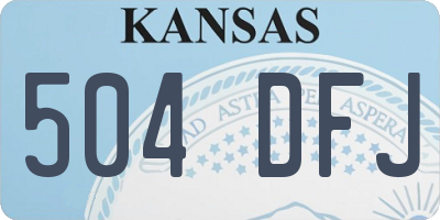 KS license plate 504DFJ