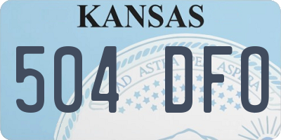 KS license plate 504DFO