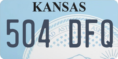 KS license plate 504DFQ