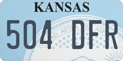 KS license plate 504DFR
