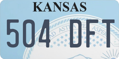 KS license plate 504DFT