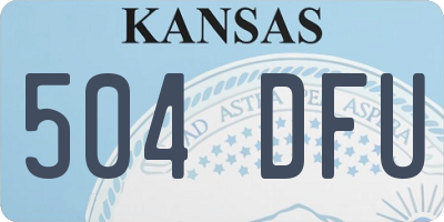 KS license plate 504DFU