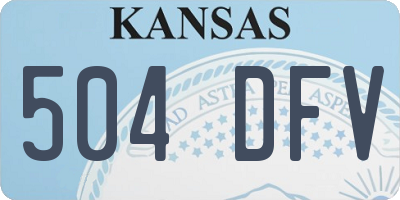 KS license plate 504DFV