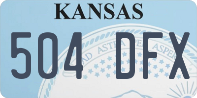 KS license plate 504DFX