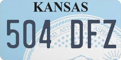 KS license plate 504DFZ
