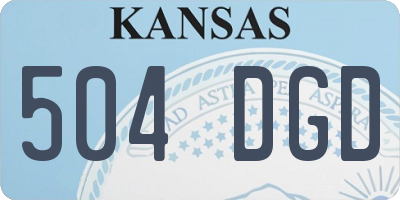 KS license plate 504DGD