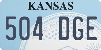 KS license plate 504DGE