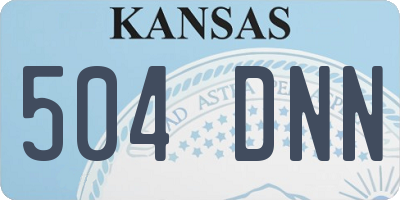 KS license plate 504DNN