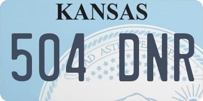 KS license plate 504DNR