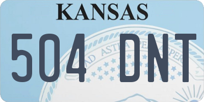 KS license plate 504DNT
