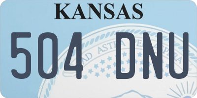KS license plate 504DNU