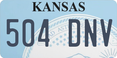 KS license plate 504DNV