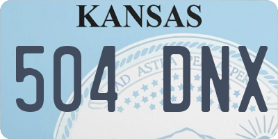 KS license plate 504DNX