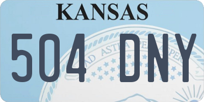 KS license plate 504DNY