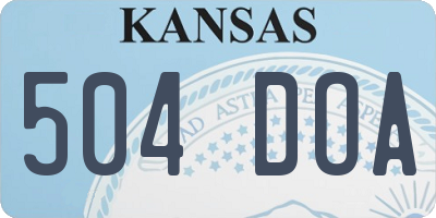 KS license plate 504DOA