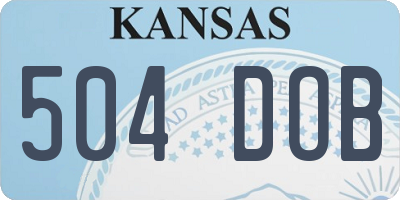 KS license plate 504DOB