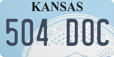 KS license plate 504DOC