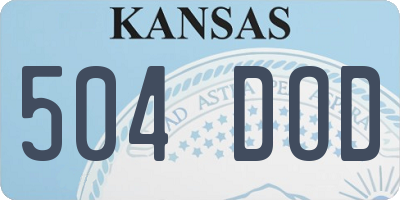 KS license plate 504DOD
