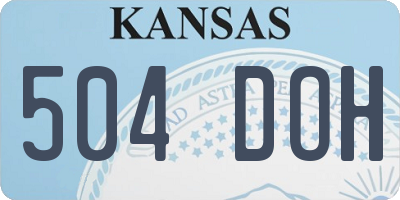 KS license plate 504DOH