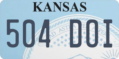 KS license plate 504DOI