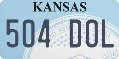 KS license plate 504DOL