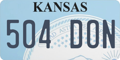 KS license plate 504DON