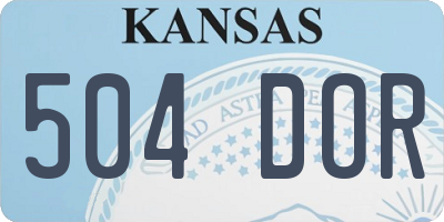 KS license plate 504DOR