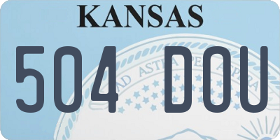 KS license plate 504DOU