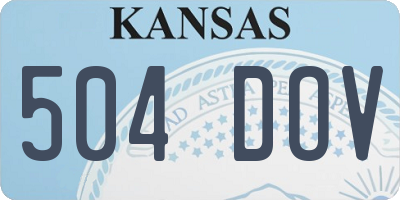 KS license plate 504DOV