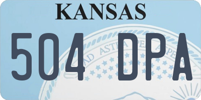 KS license plate 504DPA