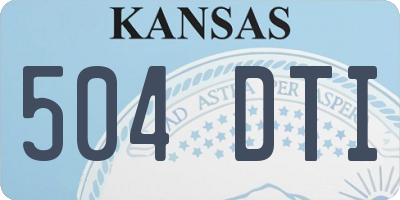 KS license plate 504DTI