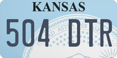 KS license plate 504DTR