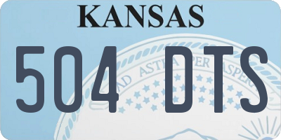 KS license plate 504DTS