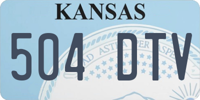KS license plate 504DTV
