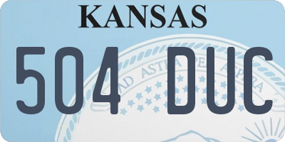 KS license plate 504DUC