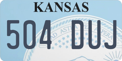 KS license plate 504DUJ
