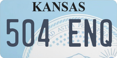 KS license plate 504ENQ