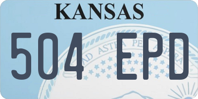 KS license plate 504EPD