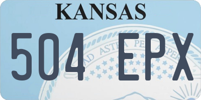 KS license plate 504EPX