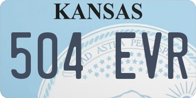 KS license plate 504EVR