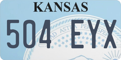 KS license plate 504EYX