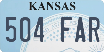 KS license plate 504FAR