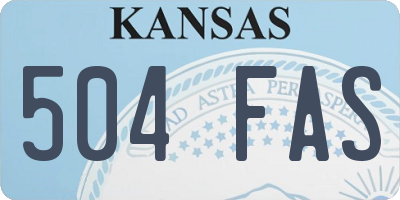 KS license plate 504FAS