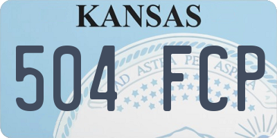 KS license plate 504FCP