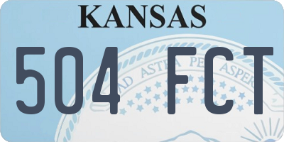 KS license plate 504FCT